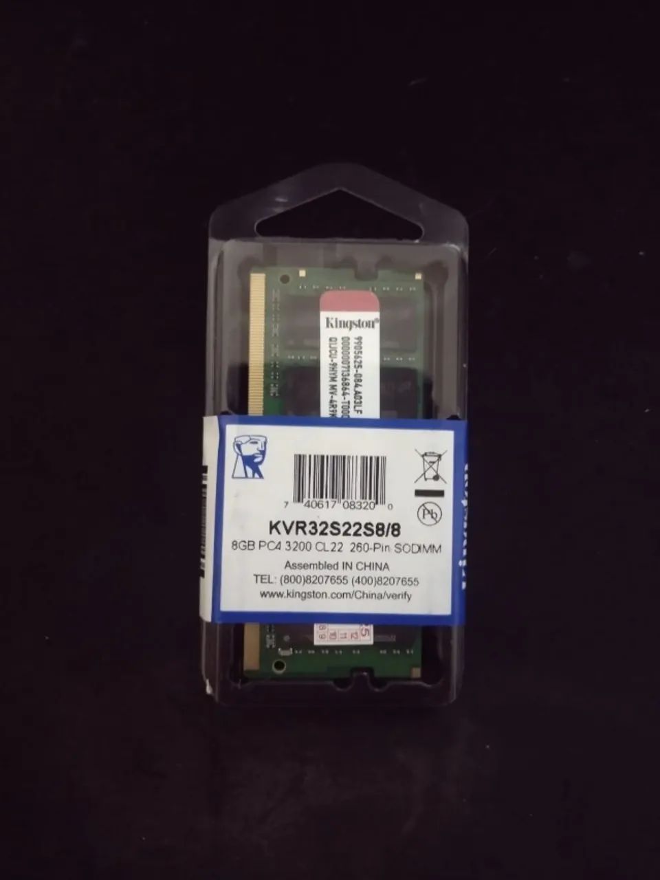 VENDO MEMÓRIA RAM KINGSTON 8GB 