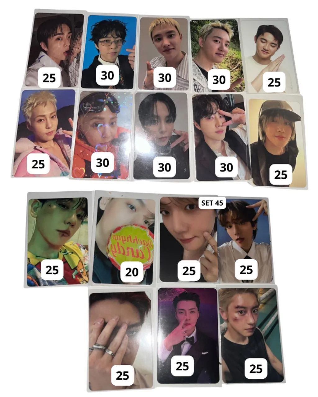 PHOTOCARDS EXO (VARIADOS)