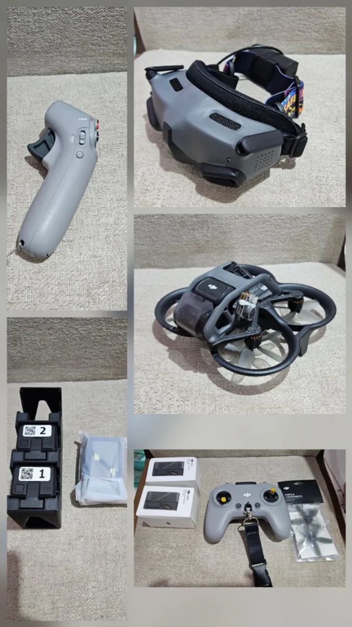 Drone DJI Avata 1 Fly More com 5 baterias e Goggles 2