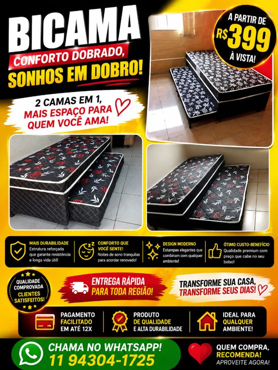 Bicama box conjugada completa, entrega rápida e imediata para sua região !