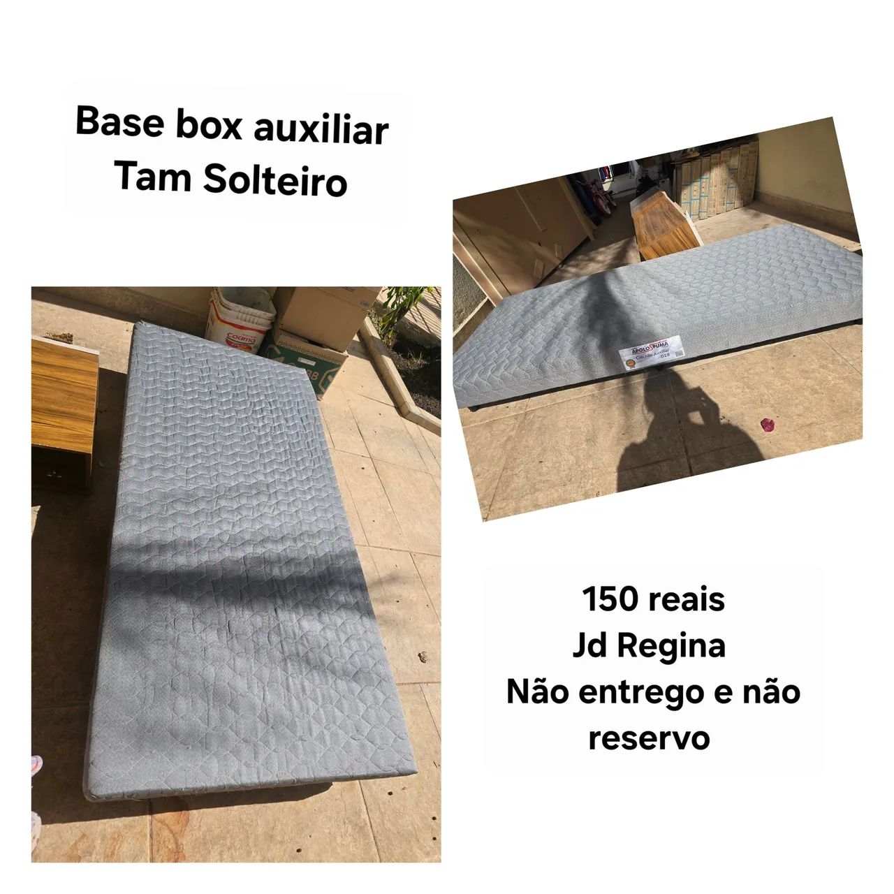 Base box auxiliar de solteiro 