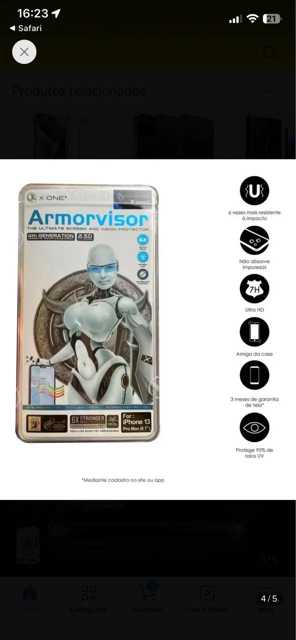 Película X-ONE para iPhone 13 / 13 Pro (6,1?) - Foto 4
