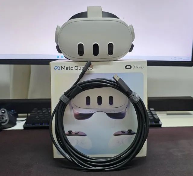 Meta Quest 3 512GB (Versão Máxima) + Interface AMVR + Cabo Link Kiwi 5m - Foto 4