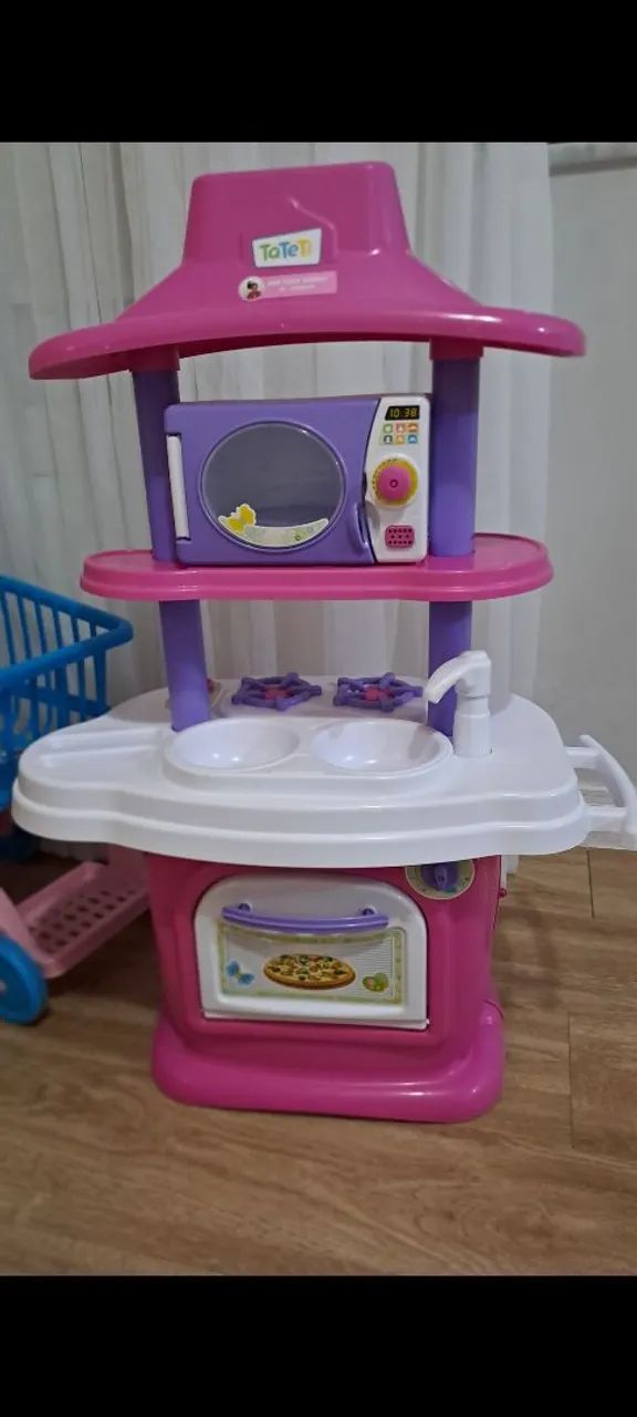 Cozinha infantil e carrinho de compras  - Foto 2