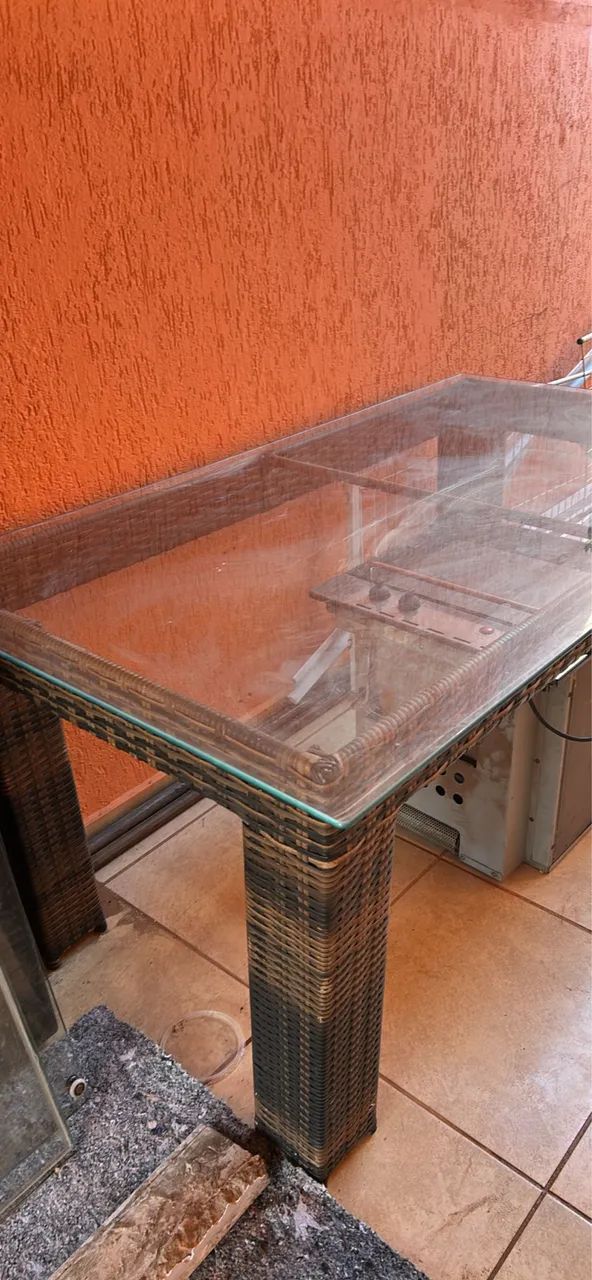 Mesa jantar tampão vidro  - Foto 5