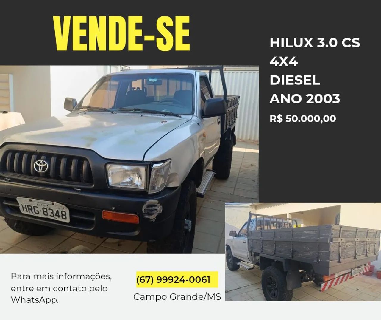 Toyota Hilux Hilux CS DX 4x4 3.0 8V 90cv Diesel 2003