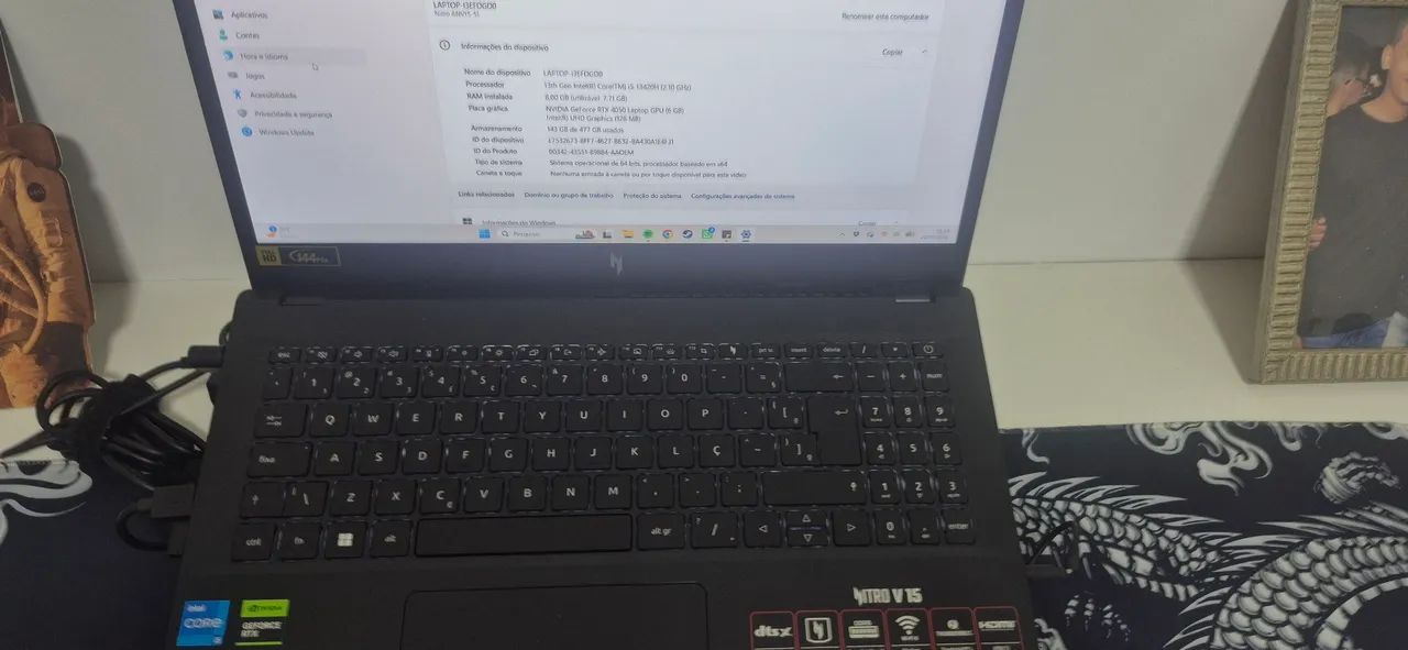 Notebook Gamer Acer Nitro V15 GEFORCE RTX - Foto 2