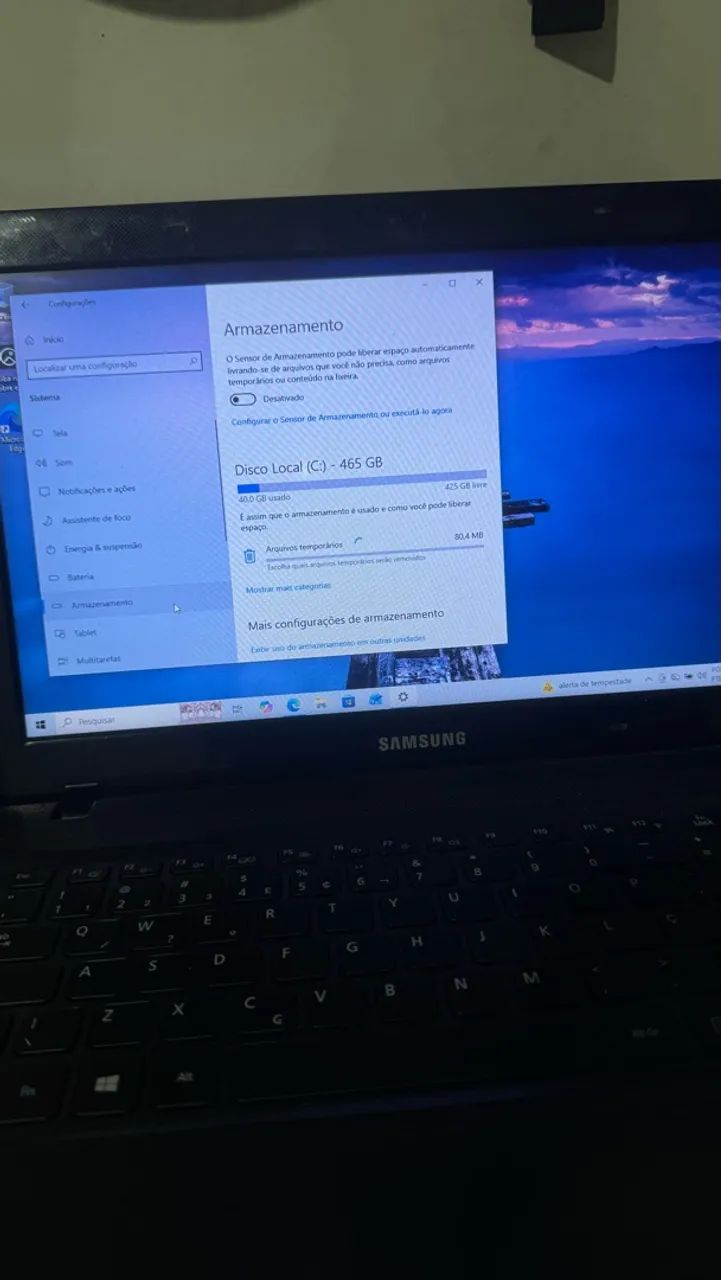Vende-se notebook da Samsung 