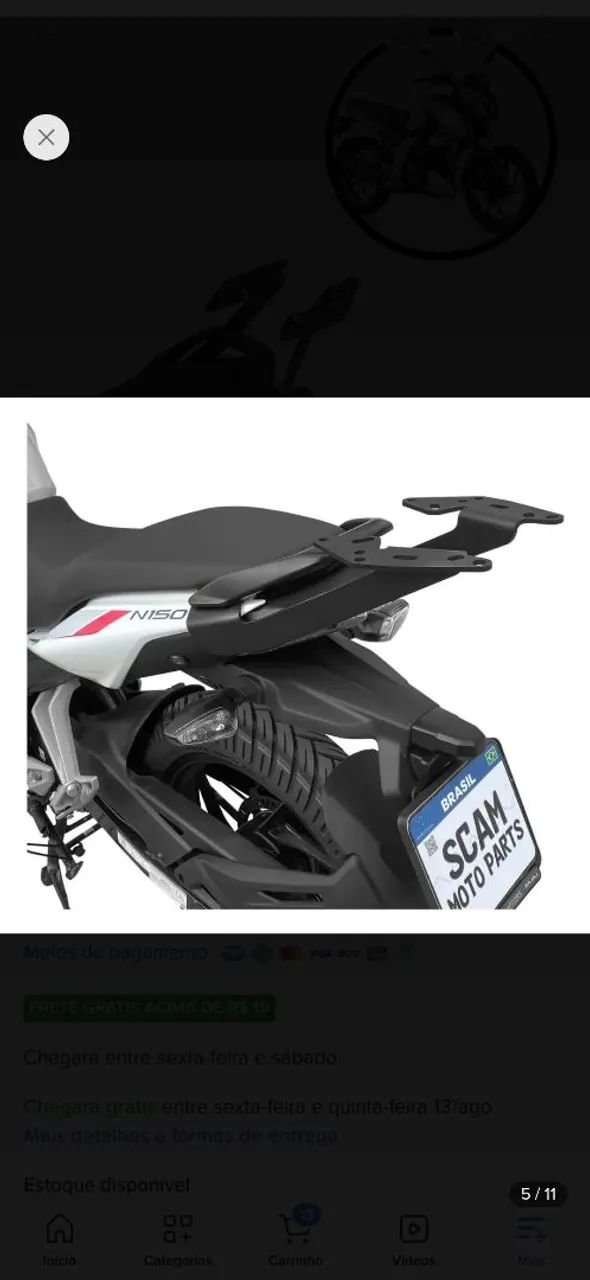 Bagageiro Bajaj PulsarN150 - Foto 4