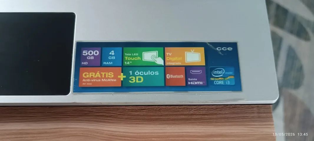 Notebook cce core i3  , HD 500,4 ran , tv  tela touch - Foto 2