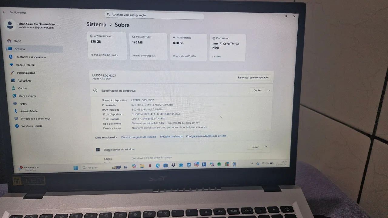 Notebook Acer Aspire 3 intel coreI3 - Foto 5