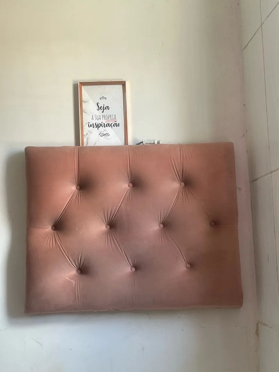 Cabeceira Aveludada Rosé - Solteiro