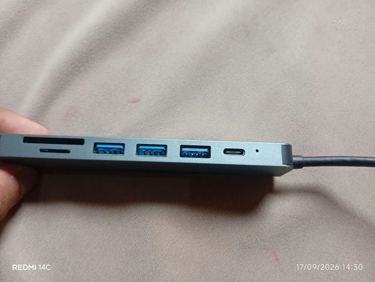 Adaptador tipo c, 6 em 1