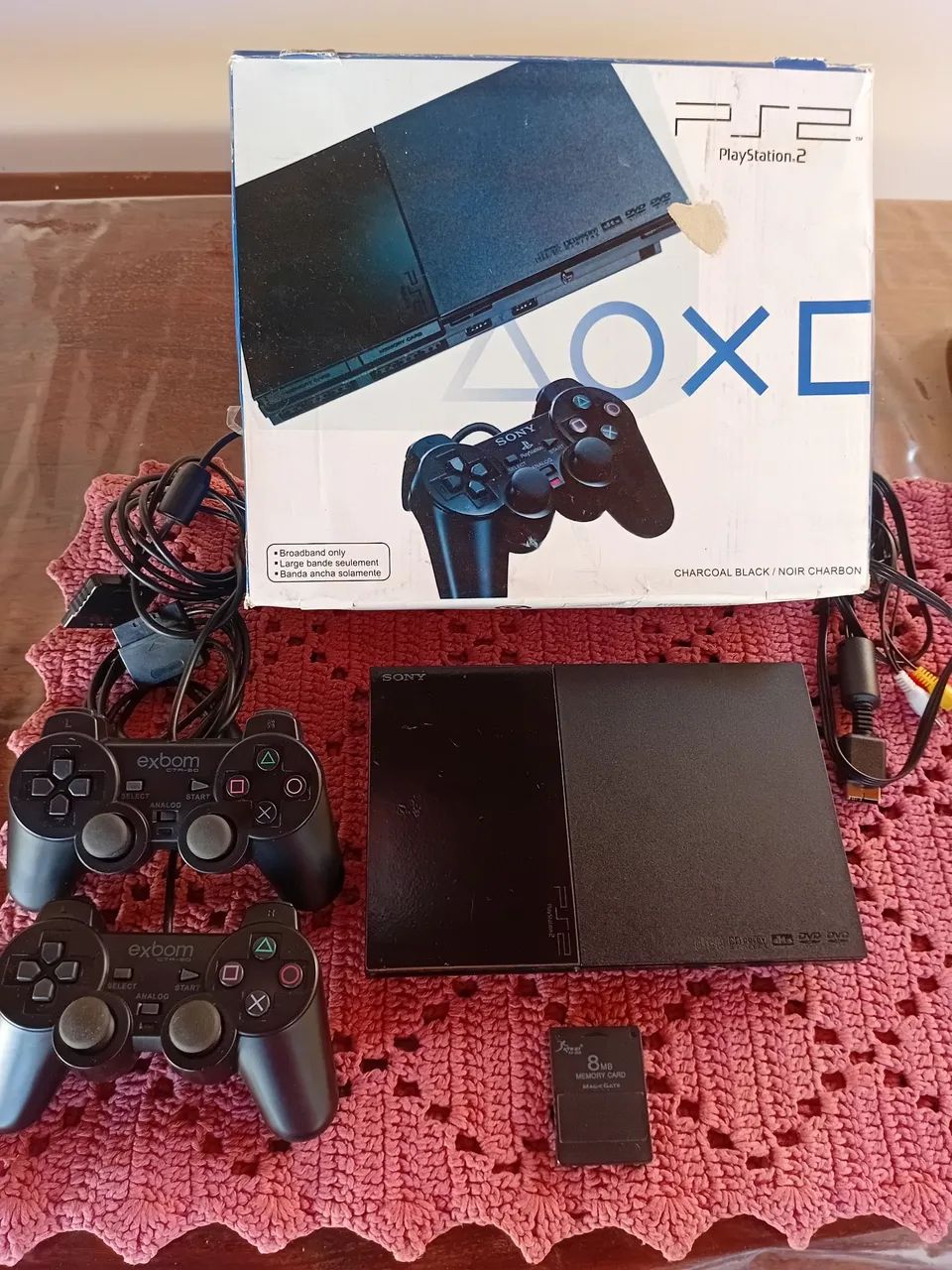 Playstation 2 com 2 controles leitor bom - Jogos de Vídeo Game