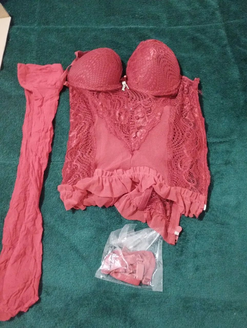 Espartilho vermelho P - Foto 3