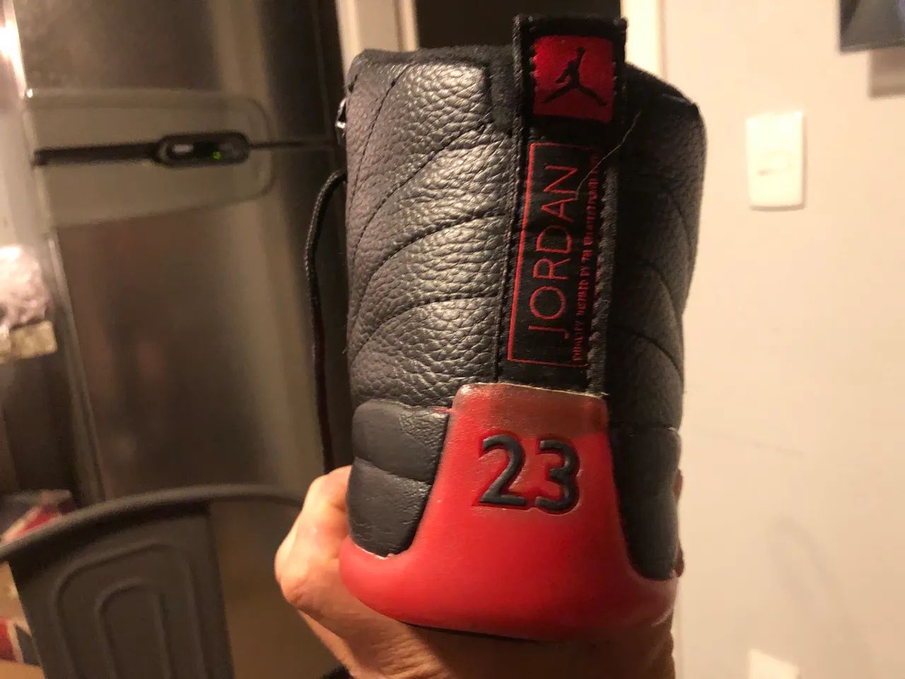 Jordan 12 original preto e vermelho 