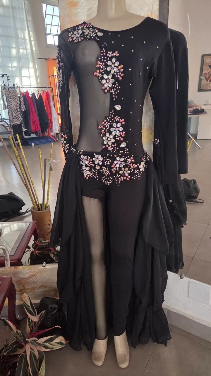 Traje para Dança do Ventre Preto  - Foto 2