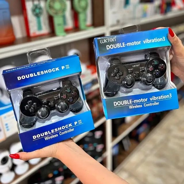 Controle PS3 Sem Fio Bluetooth Double Motor Vibration - Novo na Caixa