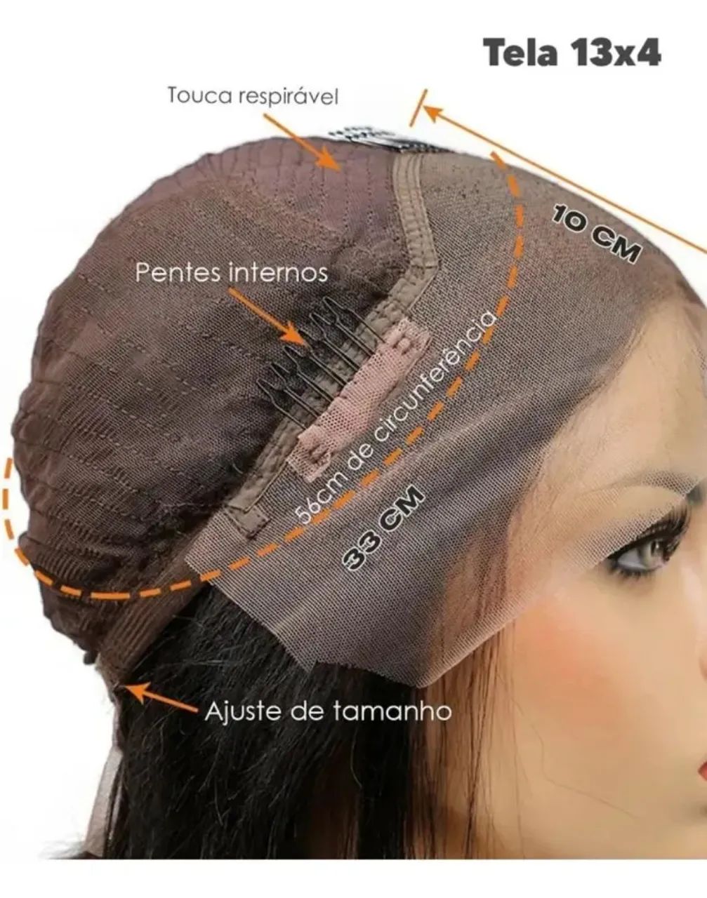 Lace front humana morena iluminada  - Foto 4