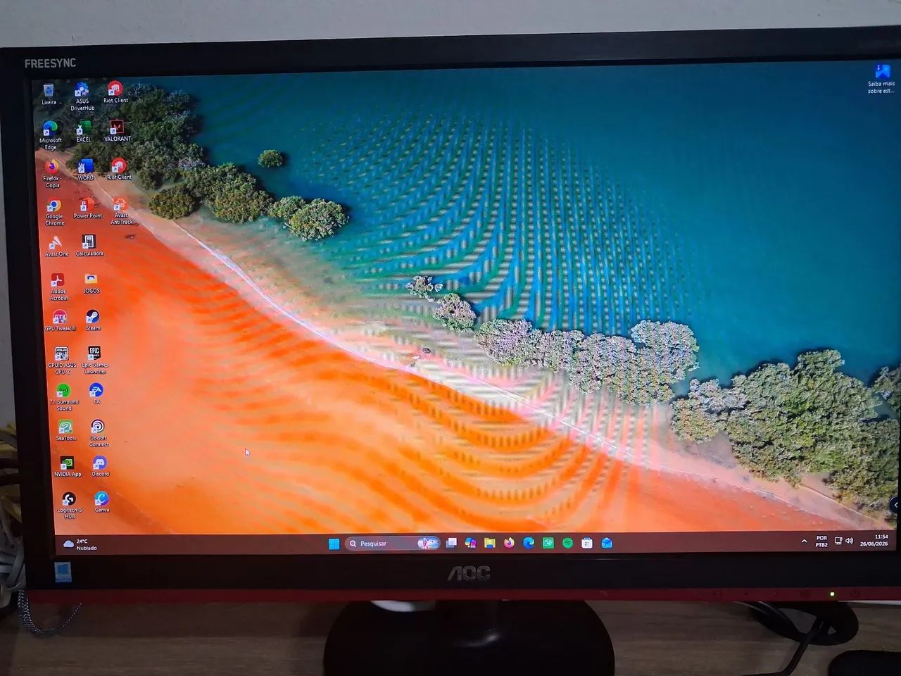 Monitor full hd AOC 75hz 1ms modelo G2260VWQ6 21,5 polegadas<br>G2260VWQ6<br>G2260VWQ - Foto 2