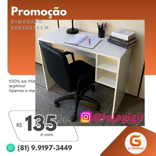 Mesa Gio Com Nicho na Lateral - Foto 3