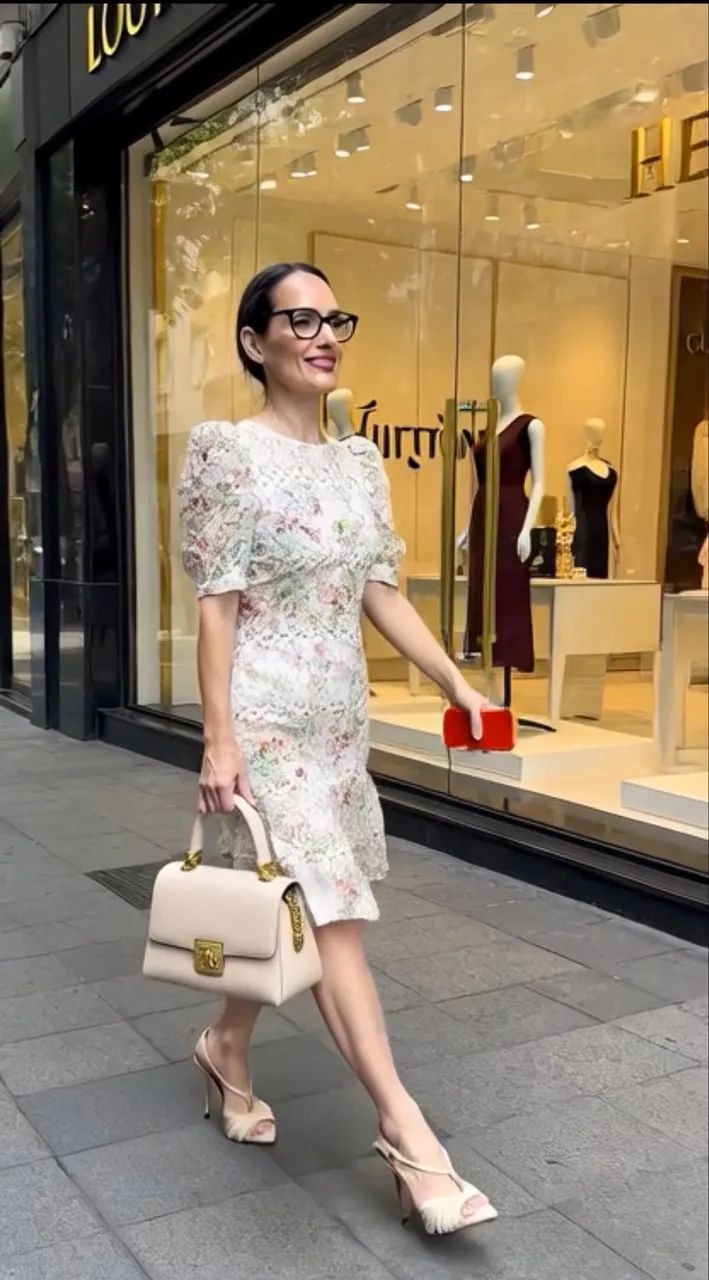 vestido floral bordado em laise com forro