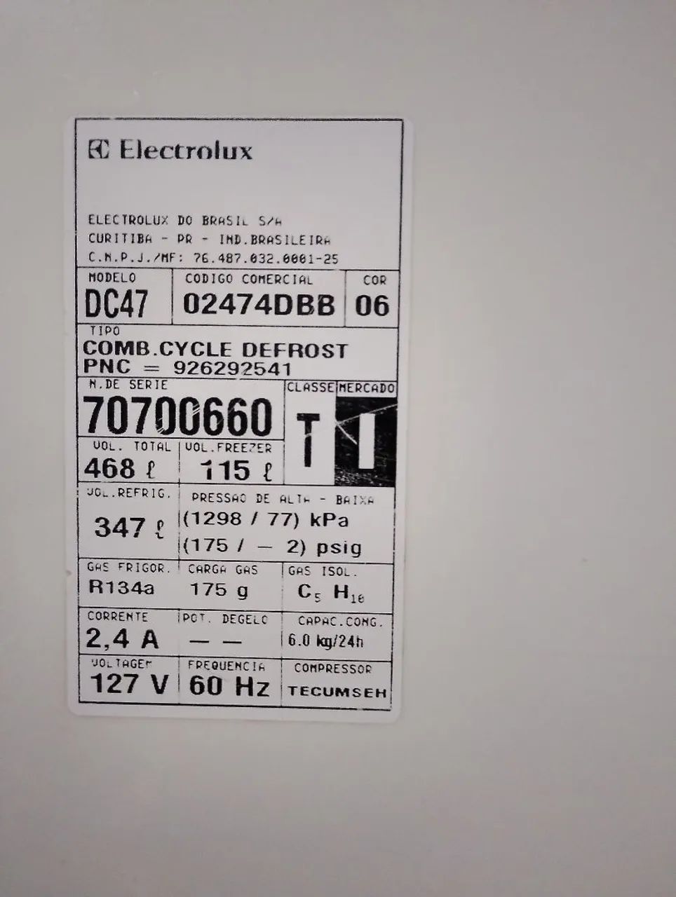 Vendo Geladeira Duplex Electrolux Air Flow Sustém DC 47 - Foto 4