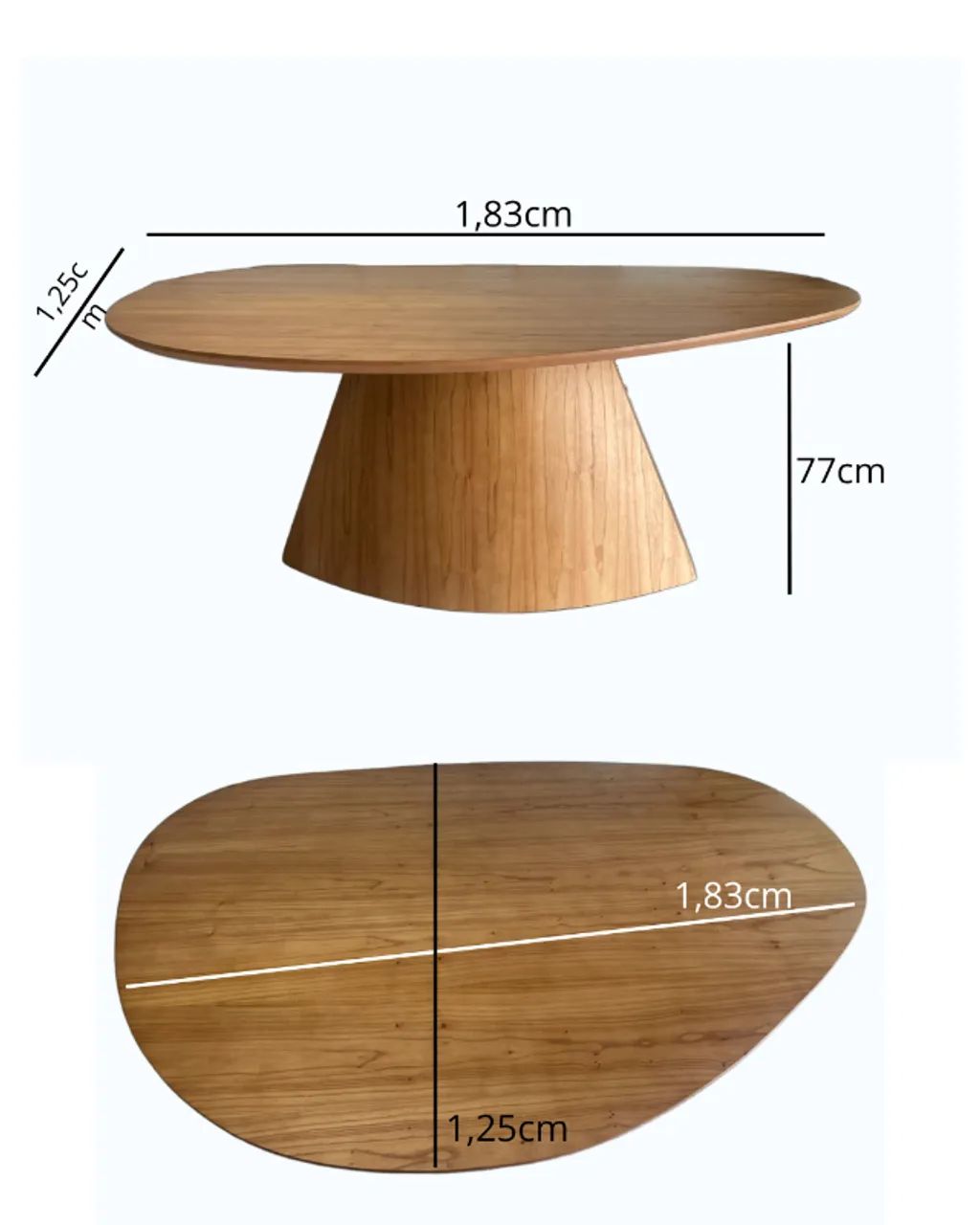 Mesa Orgânica Olívia 1800mm - Foto 4