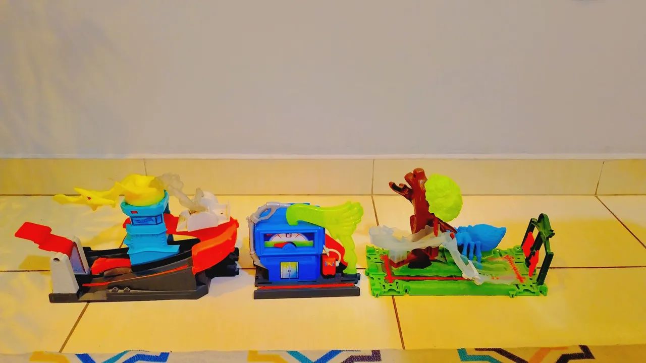 Conjunto de 3 pistas Hot Wheels 