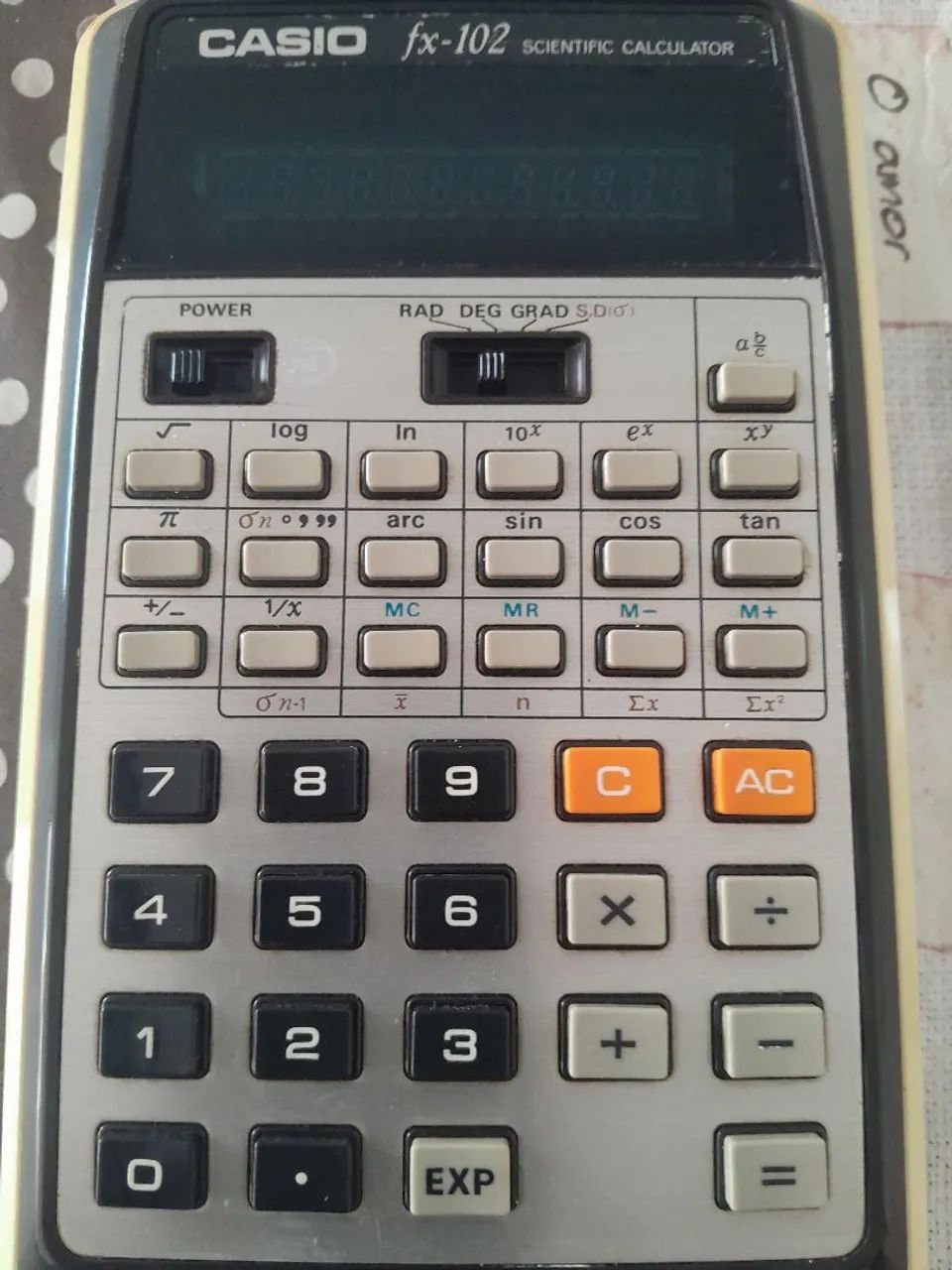 Calculadora Cientifica Casio F-102 Ano 1976 Japão Funcionando Perfeito  - Foto 2