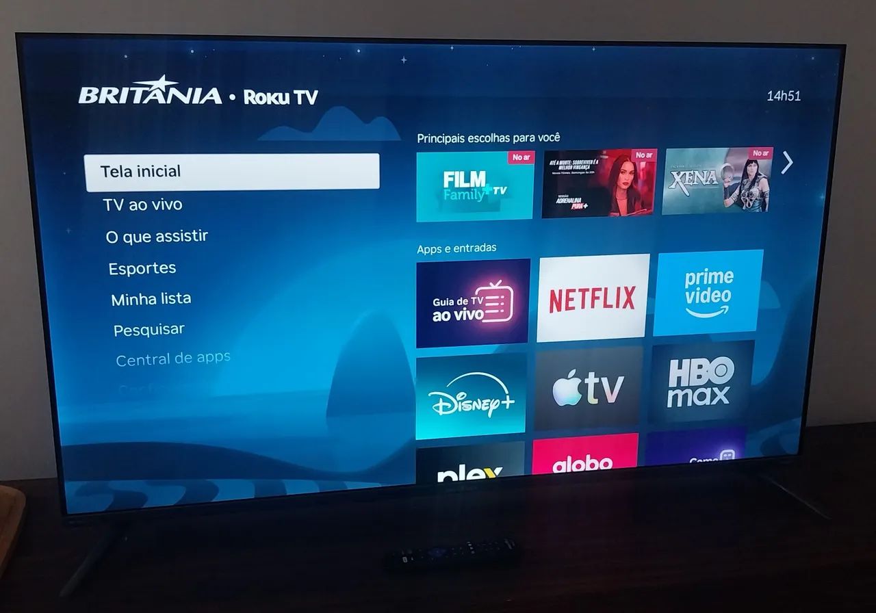 Smart TV Roku Britânia 50" - seminova