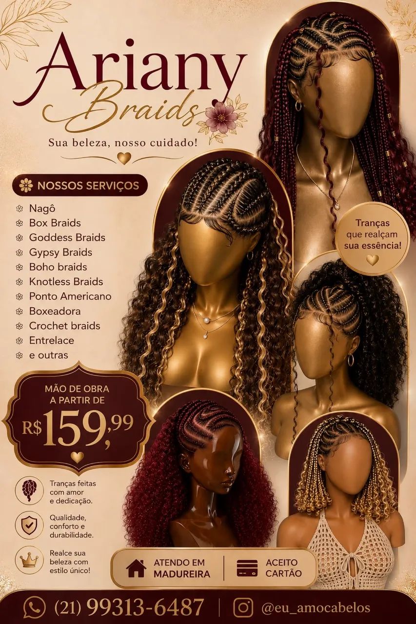 Cabelo trança entrelace 