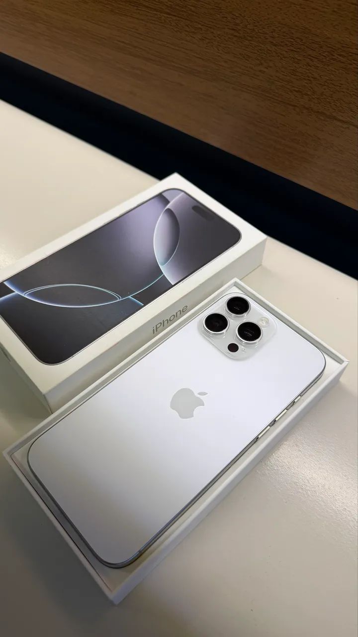 iPhone 16 Pro Max 256GB White titanium, Seminovo 96%, Garantia