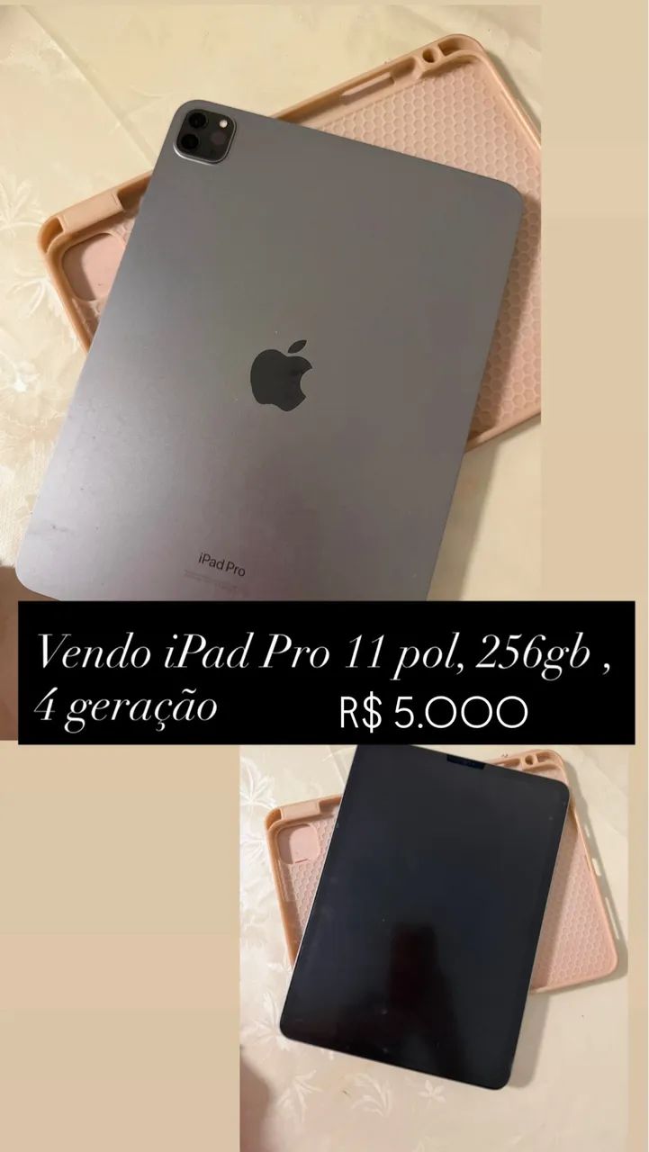 iPad Pro , 4 geração m2 , 256 gb 