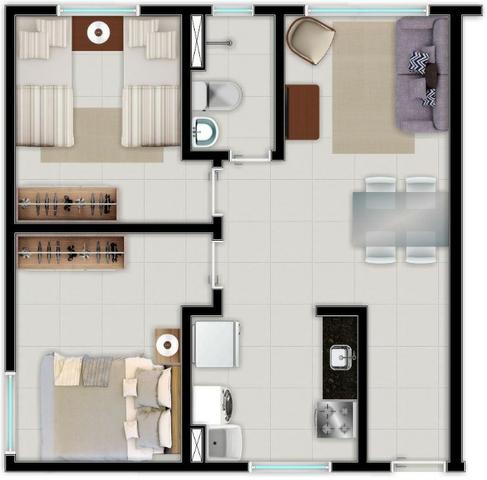 Apartamento no Centro da Caucaia Próx. Shopping Iandê - Promoção ITBI + Registro - Foto 6