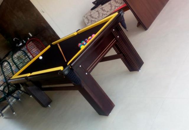 Mesa de Snooker em Madeira Maciça Frete Grátis - Foto 3