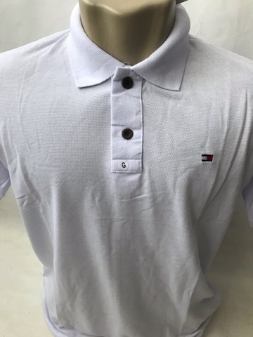 Camisa gola polo masculina lisa  - Foto 5