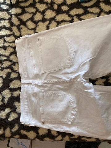 Calça jeans branca mango 40 - Foto 4