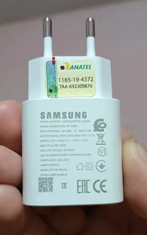 É SÓ A FONTE SUPER TURBO 25W SAMSUNG TIPO C BRANCA NOVA, ZERO. LEIA A DESCRIÇÃO - Foto 3