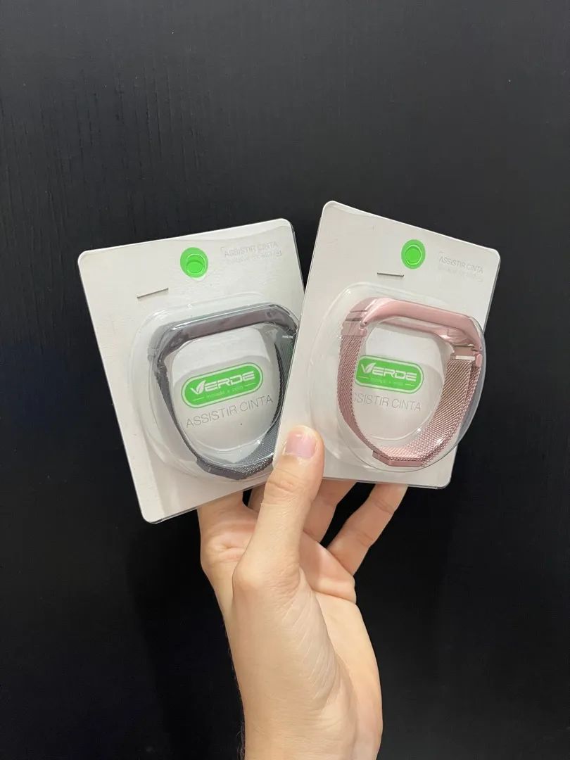 Pulseira mi band 5 e 6 aço com fechamento imã rose gold - Foto 2