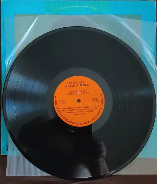 Lp Disco de Vinil Gospel Evangélico Narciso Pires - Eu Sinto Deus - Foto 3