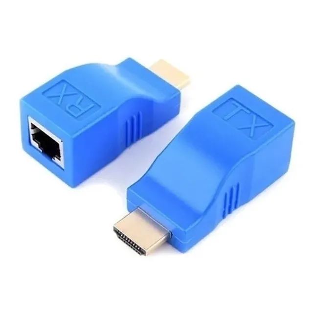 Extensor Adaptador Hdmi Ultra Hd Cabo Rj45 Pc Monitor Projetor Tv Led