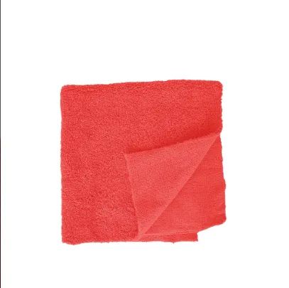  Kit com 5 Toalhas em Microfibra Sem Costura 40x60 - Vermelha com Tecnologia Coreana