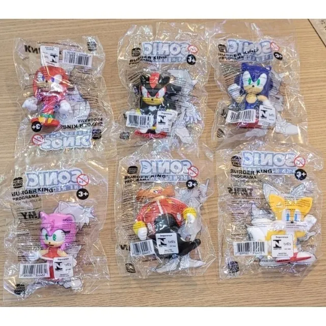 Bonecos Coleçao Burguer King Sonic Headhog Lacrados (Valor Por unidades )