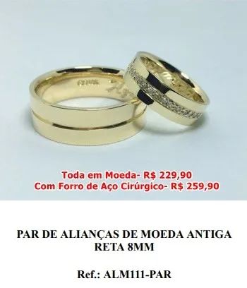 Aliancas de moedas personalizadas e Aliancas de prata - Foto 6