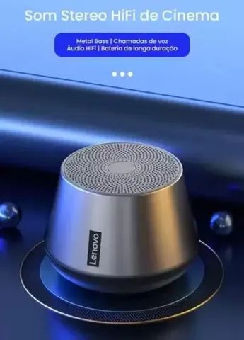 Mini Potente caixa som Lenovo Thinkplus K3 Pro Bluetooth 5.0, TWS, Microfone interno etc - Foto 5