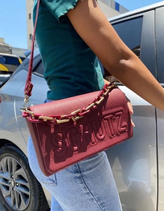 Bolsa Schutz Transversal vinho- Nova