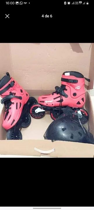 Patins Hd in line Adulto + Capacete