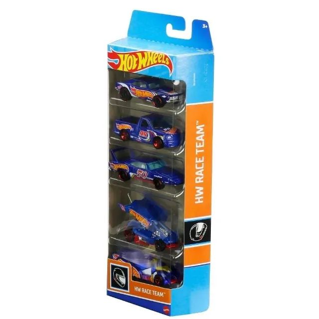 Lacrado - Pack 5 carros Hot Weels Race Team Goodyear Mattel Original Miniatura - Foto 2