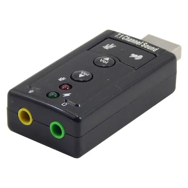 Placa Adaptador De Som Usb 7.1  - Foto 2